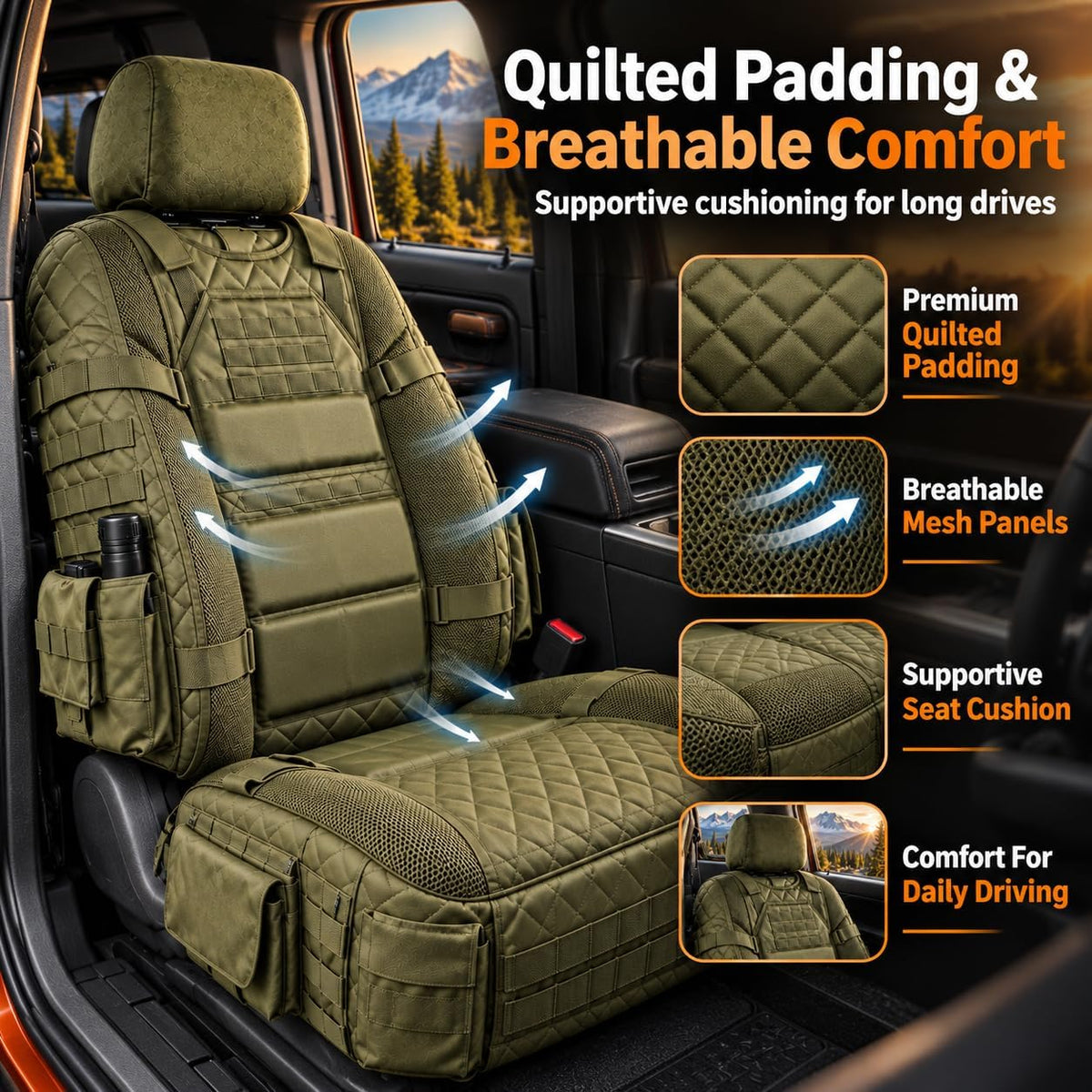 Military-Style Heavy-Duty Car Seat Protector