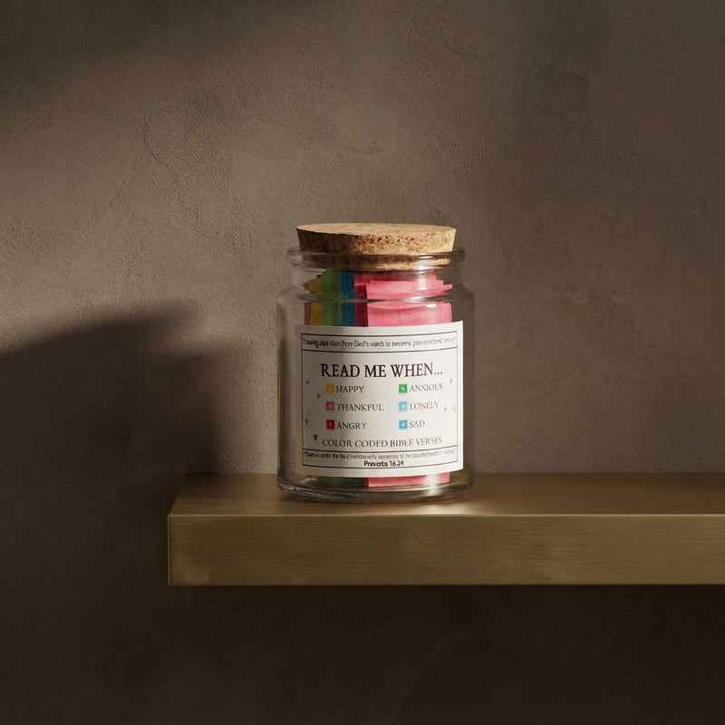 (GIFTING OFFER)Handmade 90 Day Bible Verses Jar(Comes With Christian Gift Box)