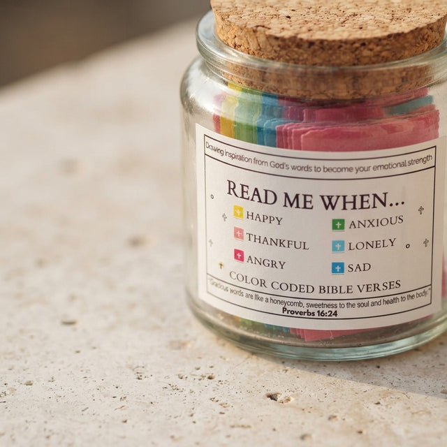 (GIFTING OFFER)Handmade 90 Day Bible Verses Jar(Comes With Christian Gift Box)